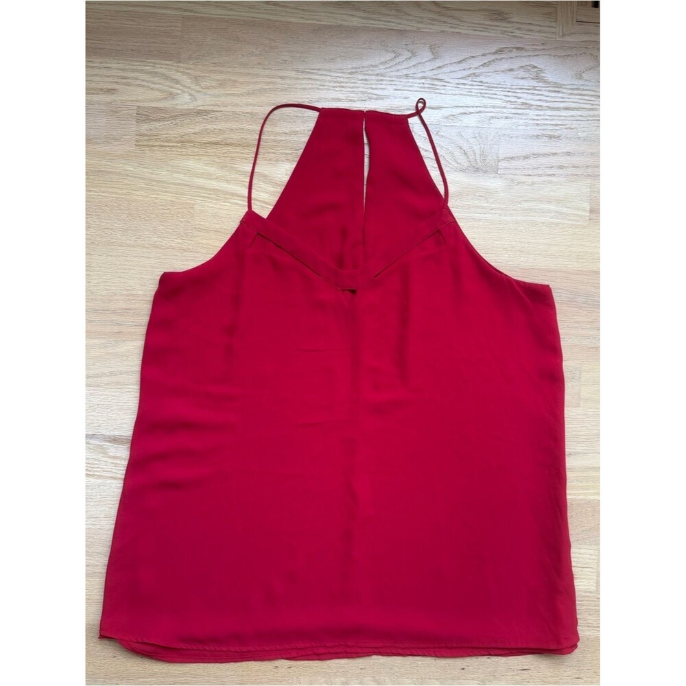 Express Women’s L Red Strappy Cutout Sleeveless Blouse Party Top